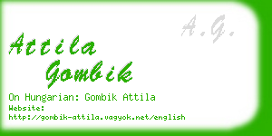 attila gombik business card